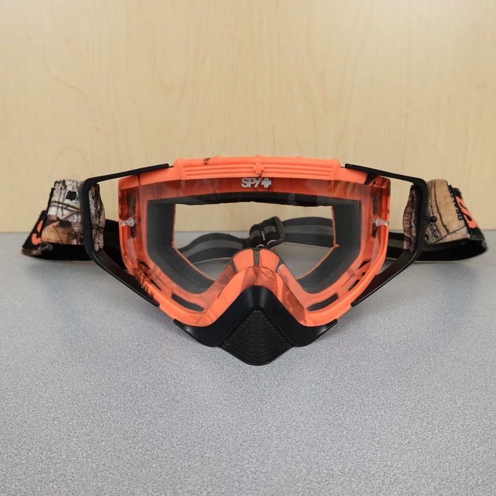Spy Optic Goggles Orange w/Realtree Camo Band Outdoor Ski Snow Moto Good